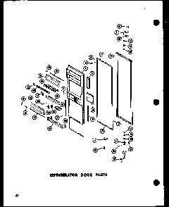 Refrigerator Door Parts Diagram and Parts List for SRN22N-C-P60230-64WC  Amana Refrigerator