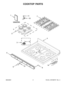 Part Location Diagram of W11523146 Whirlpool QUICK START GUIDE