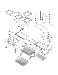 Part Location Diagram of 12530605 Whirlpool TRIM, PANTRY FRONT