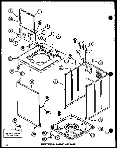 Section 9 Diagram and Parts List for LWD973W P1122803WW Amana Washer
