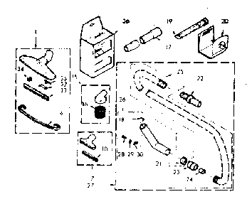 Attachment Parts Diagram and Parts List for 11644520  Kenmore Central Vacuum