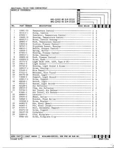 Fresh Food Compartment Page 2 Diagram and Parts List for 22402-0B  Admiral Refrigerator