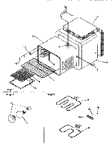 Cavity Diagram and Parts List for ART6110LL P1143449LL Amana Range