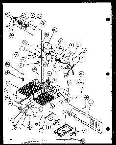 Machine Compartment Diagram and Parts List for SBD20K-P1117701W  Amana Refrigerator