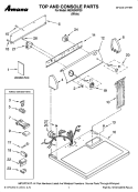 TOP AND CONSOLE PARTS Diagram and Parts List for NGD5240TQ0  Amana Dryer