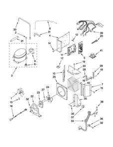 Upper Unit Parts Diagram and Parts List for JS48CXDUDB00  Jenn-Air Refrigerator
