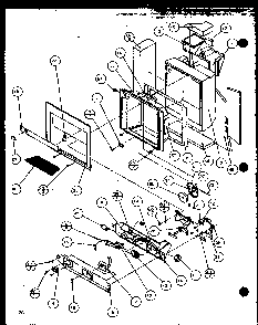 Ice And Water Cavity Diagram and Parts List for 36511W-P1121603WW  Amana Refrigerator