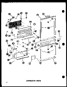 Evaporator Parts Diagram and Parts List for BC20WC-P6023515WC  Amana Refrigerator