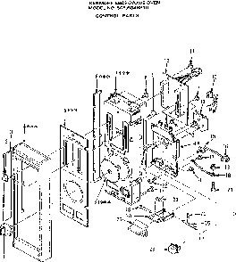 Control Panel Parts Diagram and Parts List for 5658848310  Kenmore Microwave