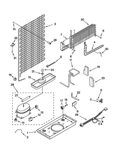 Unit Parts Diagram and Parts List for A8TCNWFAW00  Amana Refrigerator