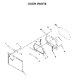 Door parts Diagram and Parts List for MGD6230RHW0  Maytag Dryer