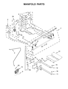 Manifold Parts Diagram and Parts List for JGS1450FS0  Jenn-Air Range