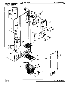 Freezer Compartment Diagram and Parts List for ERSW24A AM81F Maytag Refrigerator