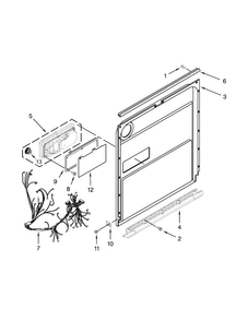 Inner Door Parts Diagram and Parts List for JDB8200AWP0  Jenn-Air Dishwasher