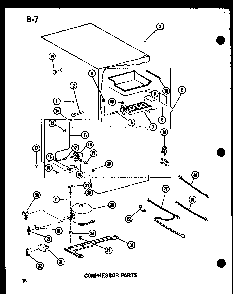 Compressor Parts Diagram and Parts List for BKI-20E-L-P74702-7WL  Amana Refrigerator