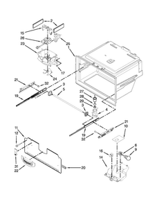 Freezer Liner Parts Diagram and Parts List for JFX2597AEM2  Jenn-Air Refrigerator