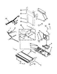 Unit Parts Diagram and Parts List for 5MFI267AA001  Maytag Refrigerator