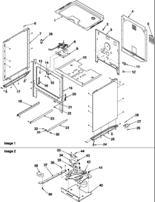 Cabinet Diagram and Parts List for ARR6300W P1143428NW Amana Range