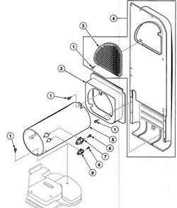 Heater Assy Diagram and Parts List for SDG409QF  Speed Queen Dryer