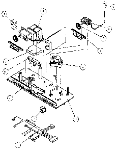 Control Assembly Diagram and Parts List for TS18RB-P1158403W  Amana Refrigerator