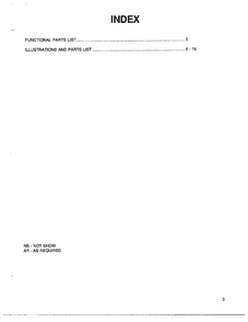 Index Diagram and Parts List for 5792  Amana Air Conditioner