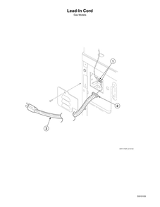 Lead-In Cord Diagram and Parts List for ADG3SRGS113TW01  Speed Queen Dryer