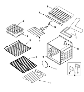 Oven Diagram and Parts List for JJW8630DDW0  Maytag Wall Oven