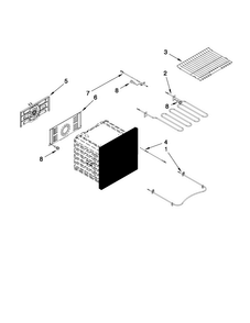 Internal Oven Parts Diagram and Parts List for JES9900CCS01  Jenn-Air Range