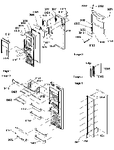 Refrigerator Door Diagram and Parts List for SRDE327S3E-P1312501WE  Amana Refrigerator