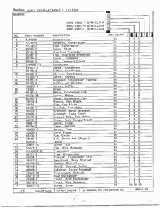 Unit Compartment & System Page 2 Diagram and Parts List for 19822-7  Admiral Refrigerator