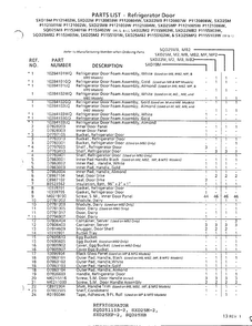 Refrigerator Door Page 2 Diagram and Parts List for SXD25MP-2  Amana Refrigerator