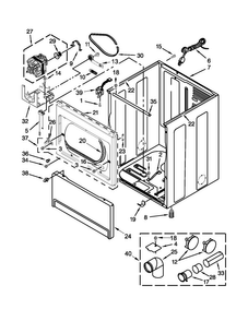 Cabinet Parts Diagram and Parts List for 7MMGDX700BG0  Maytag Dryer