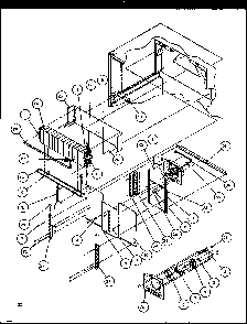Evaporator Area Diagram and Parts List for TG18RBW-P1158303WW  Amana Refrigerator