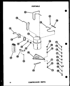Compressor Parts Diagram and Parts List for 5-SPJM P54360-40R Amana Air Conditioner