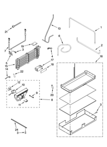 Lower Unit And Tube Parts Diagram and Parts List for JB36CXFXRB00  Jenn-Air Refrigerator