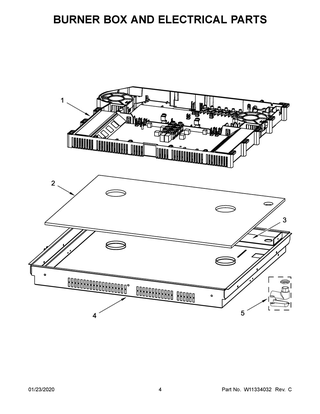 Part Location Diagram of W11035422 Whirlpool GRIDDLE