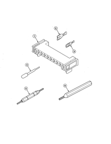 Terminals/Terminal Extractor Tools Diagram and Parts List for ADE3SRGS173TW01  Speed Queen Dryer