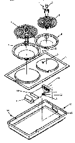 Cooktop Diagram and Parts List for ARDS800E P1131920NE Amana Range