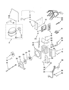 Upper Unit Parts Diagram and Parts List for JS48SEDUDW00  Jenn-Air Refrigerator