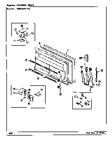 Freezer Door Diagram and Parts List for RB23KA-4AL CG96A Magic Chef Refrigerator