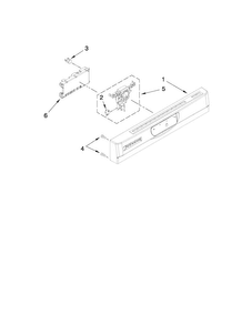 Control Panel And Latch Parts Diagram and Parts List for JDB3200AWB5  Jenn-Air Dishwasher