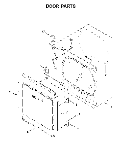 Door parts Diagram and Parts List for MGD8230HC0  Maytag Dryer