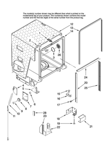 Tub And Frame Parts Diagram and Parts List for MDB6759AWS0  Maytag Dishwasher