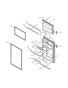 Door Parts Diagram and Parts List for MRT118FFFE00  Maytag Refrigerator