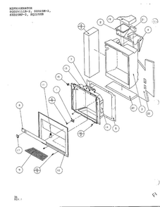 Refrigerator/ice And Water Cavity Diagram and Parts List for SXD25MP-2  Amana Refrigerator