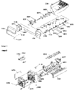 Ice Bucket Auger And Ice Maker Parts Diagram and Parts List for SRD25TPSE-P1190310WE  Amana Refrigerator