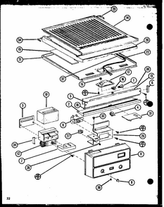Section 25 Diagram and Parts List for TX18N-P1106212W  Amana Refrigerator