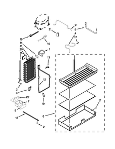 Lower Unit And Tube Parts Diagram and Parts List for JS48SEDUDW14  Jenn-Air Refrigerator
