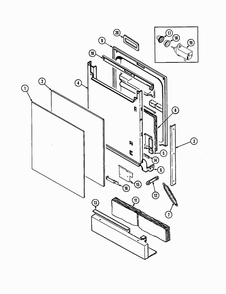 Part Location Diagram of 913184 Whirlpool FILLER, FRON