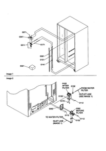 Water Filter/water Valves Diagram and Parts List for SBDE21VPE-P1317201WE  Amana Refrigerator
